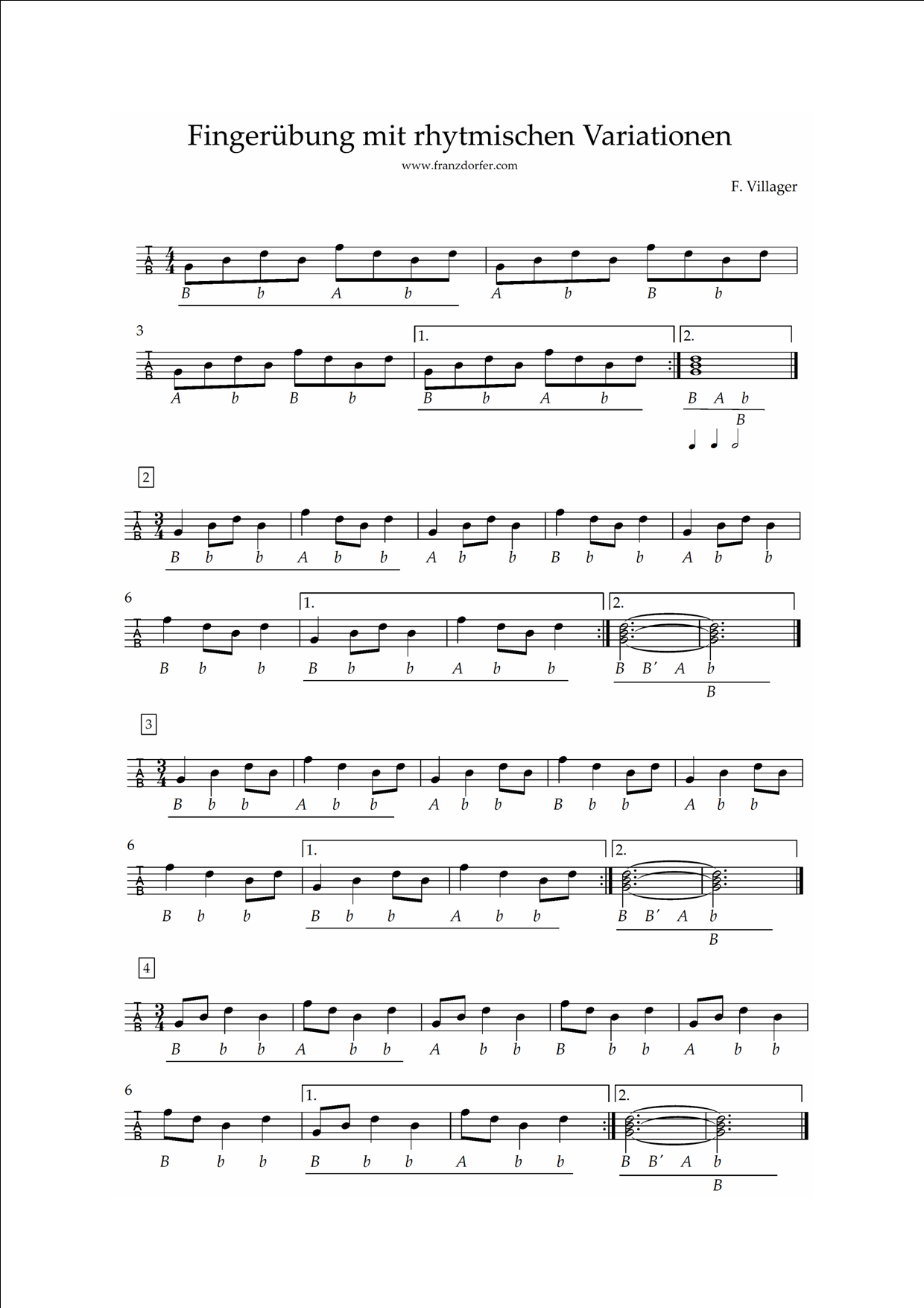 fingertraining für die Steirische harmonika